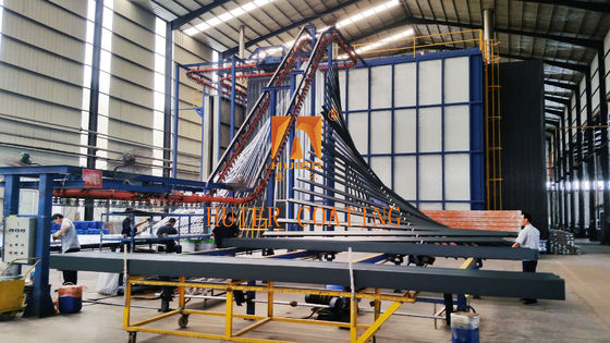 Capacité de revêtement élevée ligne de revêtement automatique en poudre avec uniforme pour les usines de fer