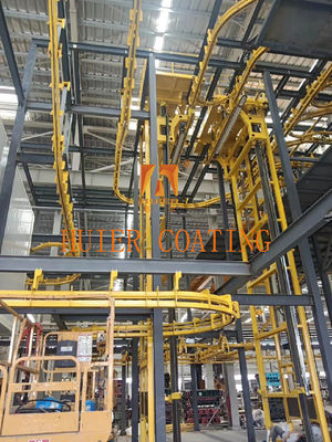 Système de convoyeur suspendu de haute performance pratique pour la production de revêtements de pièces de forme spéciale