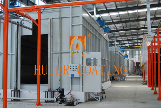 Ligne de peinture électrostatique pour un environnement de travail propre et sûr avec capture et filtration avancée du brouillard de peinture