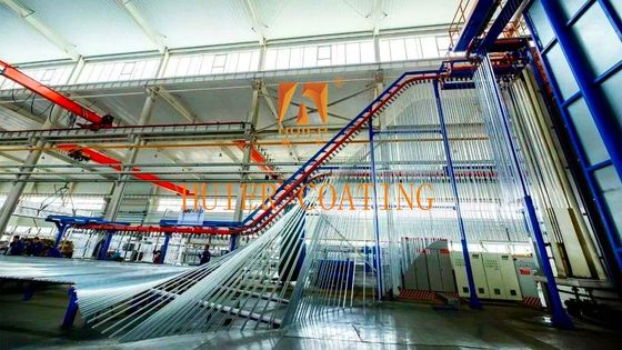 Structure modulaire ligne automatique de revêtement en poudre à changement de couleur rapide pour les surfaces en alliage d'aluminium